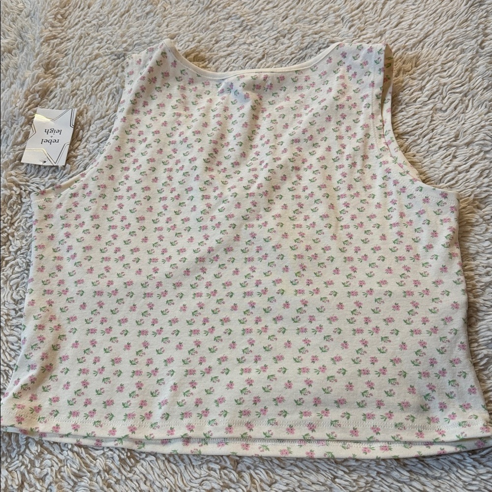 NWT Rebel+ Leigh Floral Knit Tank Top size XL - Picture 5 of 6